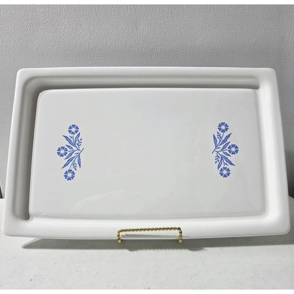 Vintage Corning Ware Blue Cornflower Broil Bake Serving Tray Only *READ*